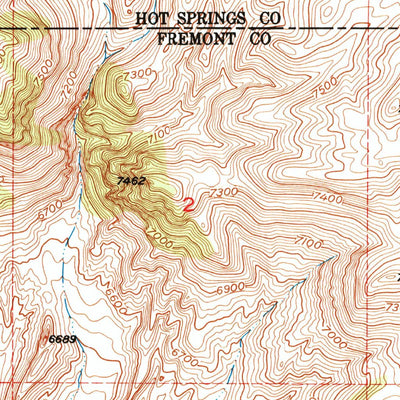 United States Geological Survey Kates Basin, WY (1952, 24000-Scale) digital map