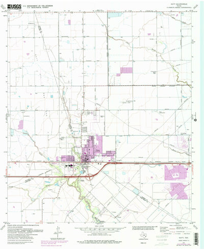 United States Geological Survey Katy, TX (1971, 24000-Scale) digital map