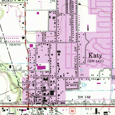 United States Geological Survey Katy, TX (1971, 24000-Scale) digital map