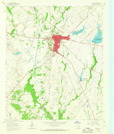United States Geological Survey Kaufman, TX (1963, 24000-Scale) digital map