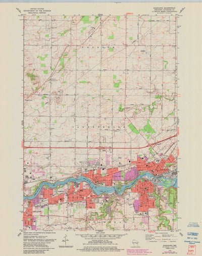 United States Geological Survey Kaukauna, WI (1974, 24000-Scale) digital map