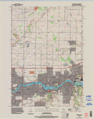 United States Geological Survey Kaukauna, WI (1992, 24000-Scale) digital map