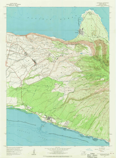 United States Geological Survey Kaunakakai, HI (1967, 24000-Scale) digital map