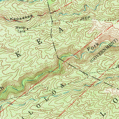 United States Geological Survey Kaunakakai, HI (1967, 24000-Scale) digital map