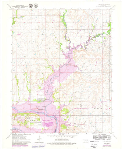 United States Geological Survey Kaw City, OK (1964, 24000-Scale) digital map