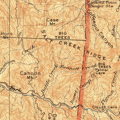 United States Geological Survey Kaweah, CA (1909, 125000-Scale) digital map