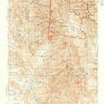 United States Geological Survey Kaweah, CA (1937, 125000-Scale) digital map