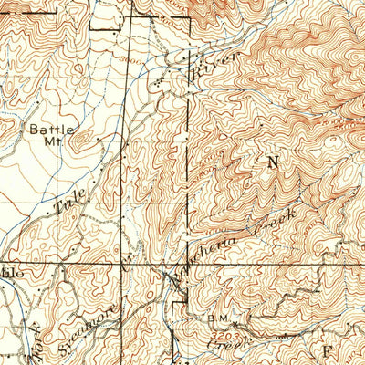 United States Geological Survey Kaweah, CA (1937, 125000-Scale) digital map