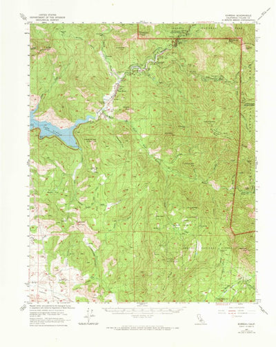 United States Geological Survey Kaweah, CA (1957, 62500-Scale) digital map