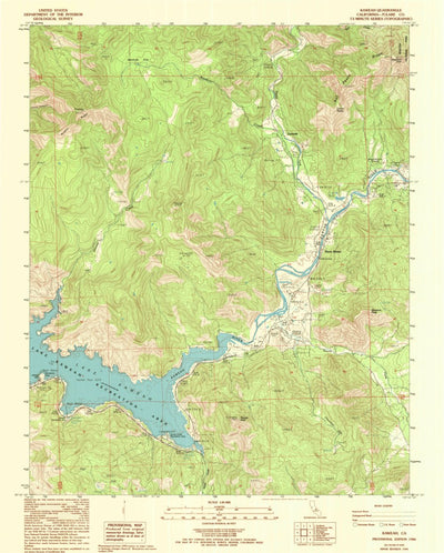 United States Geological Survey Kaweah, CA (1986, 24000-Scale) digital map