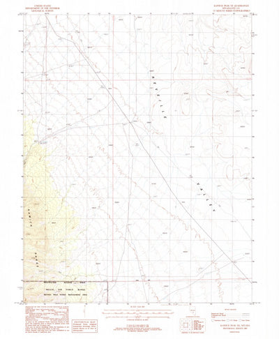 United States Geological Survey Kawich Peak NE, NV (1987, 24000-Scale) digital map