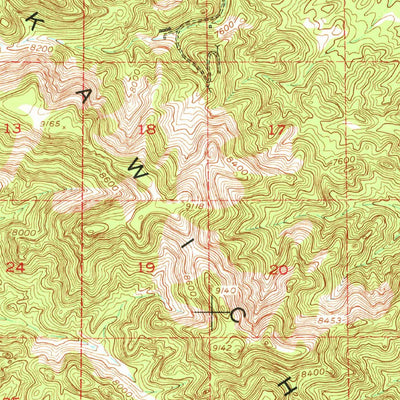 United States Geological Survey Kawich Peak, NV (1952, 62500-Scale) digital map