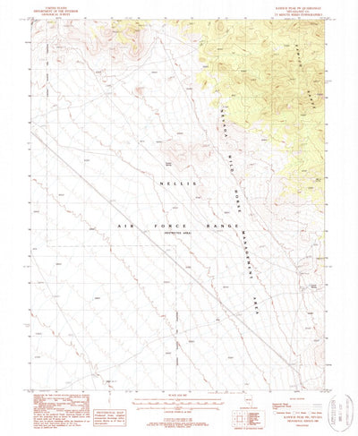 United States Geological Survey Kawich Peak SW, NV (1987, 24000-Scale) digital map