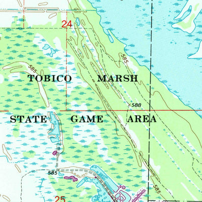 United States Geological Survey Kawkawlin, MI (1967, 24000-Scale) digital map
