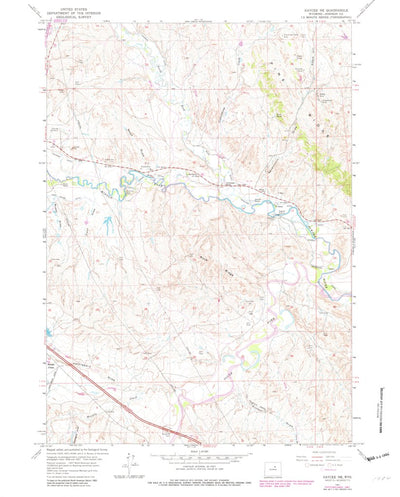 United States Geological Survey Kaycee NE, WY (1961, 24000-Scale) digital map