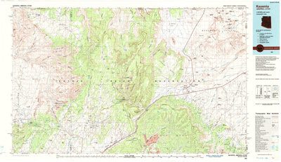 United States Geological Survey Kayenta, AZ-UT (1984, 100000-Scale) digital map