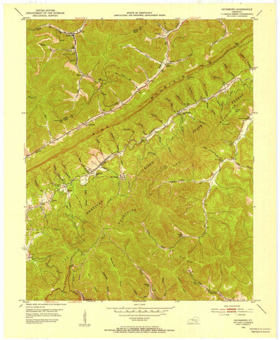 United States Geological Survey Kayjay, KY (1952, 24000-Scale) digital map