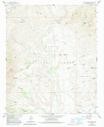 United States Geological Survey Kayler Butte, AZ (1964, 24000-Scale) digital map