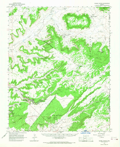 United States Geological Survey Keams Canyon, AZ (1966, 62500-Scale) digital map