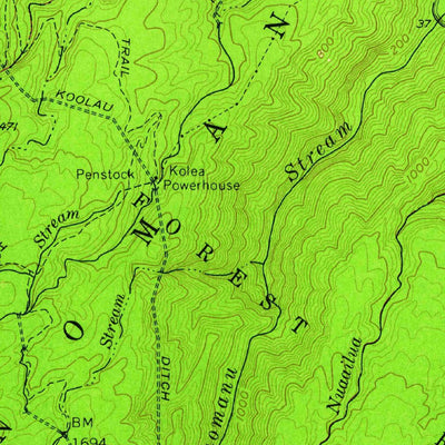 United States Geological Survey Keanae, HI (1957, 24000-Scale) digital map