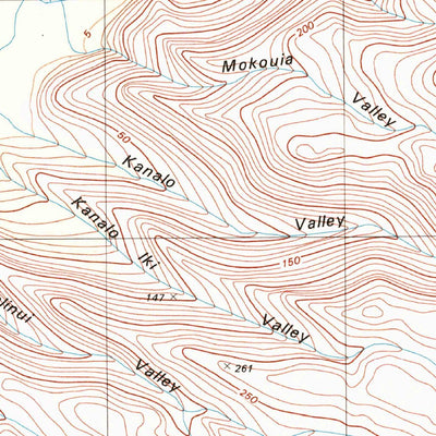 United States Geological Survey Keanauhi Valley, HI (1989, 24000-Scale) digital map