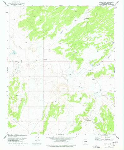 United States Geological Survey Kearn Lake, AZ (1977, 24000-Scale) digital map