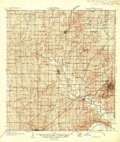 United States Geological Survey Kearney, MO (1936, 48000-Scale) digital map
