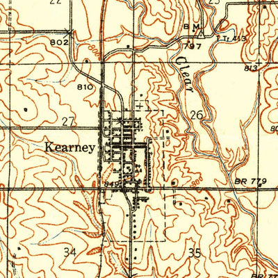 United States Geological Survey Kearney, MO (1936, 48000-Scale) digital map