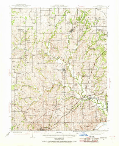 United States Geological Survey Kearney, MO (1942, 62500-Scale) digital map