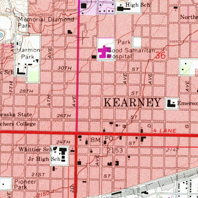 United States Geological Survey Kearney, NE (1962, 24000-Scale) digital map