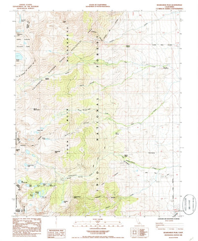 United States Geological Survey Kearsarge Peak, CA (1985, 24000-Scale) digital map