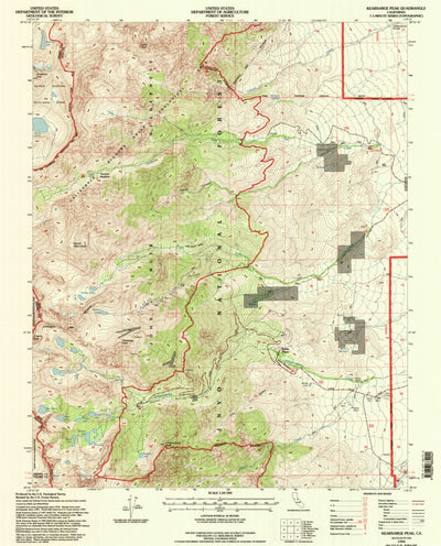 United States Geological Survey Kearsarge Peak, CA (1994, 24000-Scale) digital map