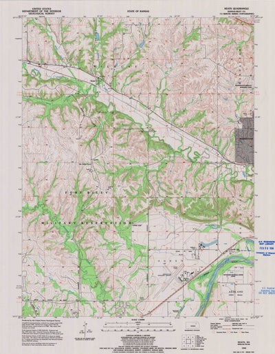 United States Geological Survey Keats, KS (1992, 24000-Scale) digital map