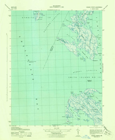 United States Geological Survey Kedges Straits, MD (1943, 31680-Scale) digital map