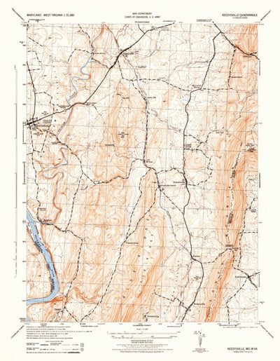 United States Geological Survey Keedysville, MD-WV (1944, 31680-Scale) digital map