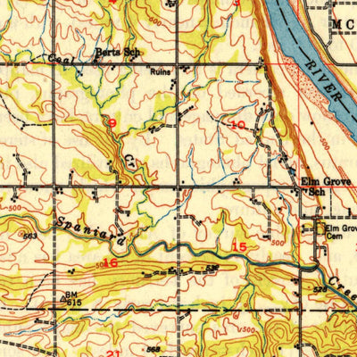 United States Geological Survey Keefeton, OK (1950, 62500-Scale) digital map