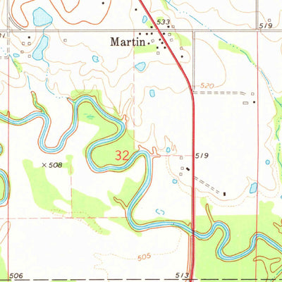 United States Geological Survey Keefton, OK (1974, 24000-Scale) digital map