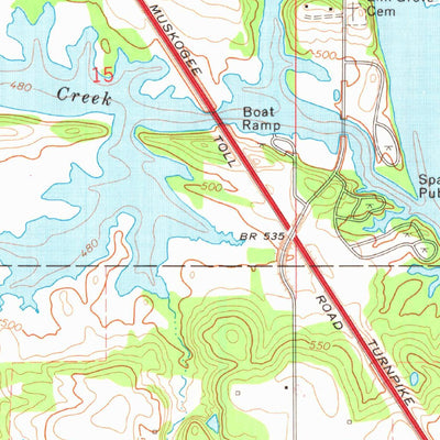 United States Geological Survey Keefton, OK (1974, 24000-Scale) digital map