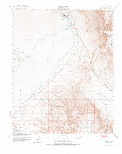 United States Geological Survey Keeler, CA (1951, 62500-Scale) digital map