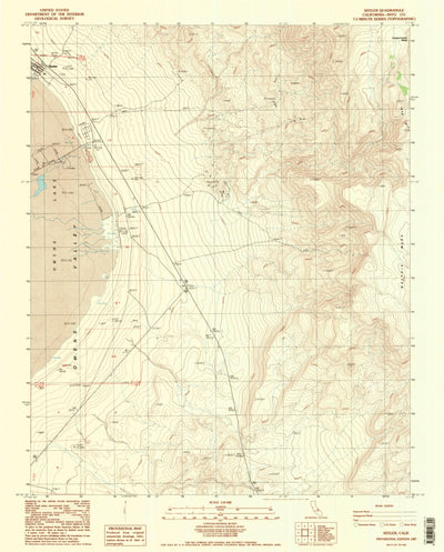 United States Geological Survey Keeler, CA (1987, 24000-Scale) digital map