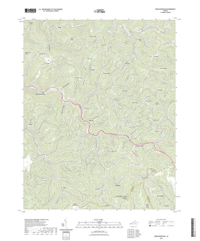 United States Geological Survey Keen Mountain, VA (2022, 24000-Scale) digital map