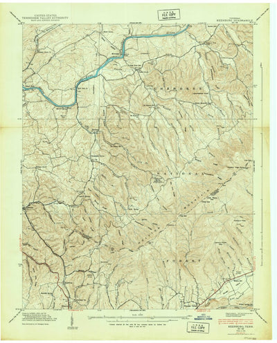 United States Geological Survey Keenburg, TN (1938, 24000-Scale) digital map