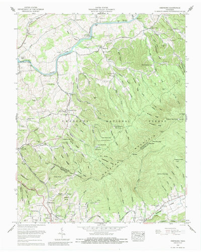 United States Geological Survey Keenburg, TN (1960, 24000-Scale) digital map