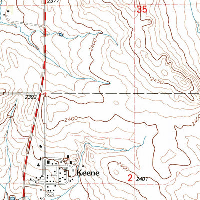 United States Geological Survey Keene, ND (1997, 24000-Scale) digital map