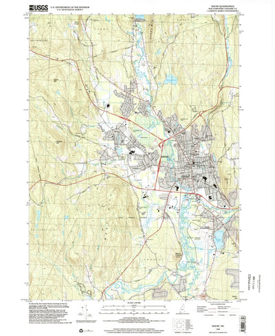 United States Geological Survey Keene, NH (1998, 24000-Scale) digital map