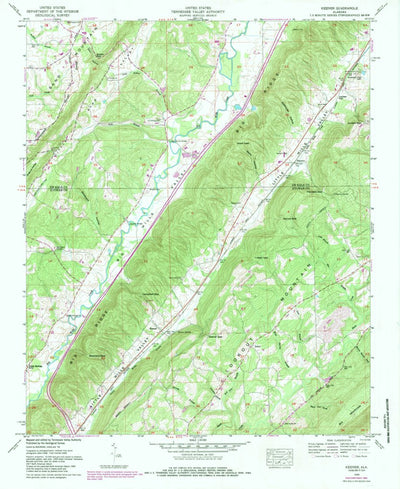 United States Geological Survey Keener, AL (1959, 24000-Scale) digital map