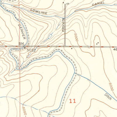 United States Geological Survey Keenesburg, CO (1951, 24000-Scale) digital map