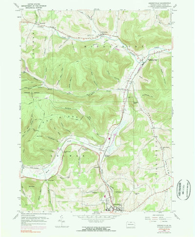 United States Geological Survey Keeneyville, PA (1954, 24000-Scale) digital map