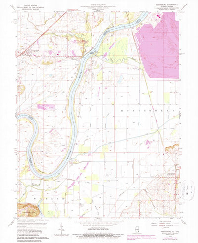 United States Geological Survey Keensburg, IL-IN (1959, 24000-Scale) digital map