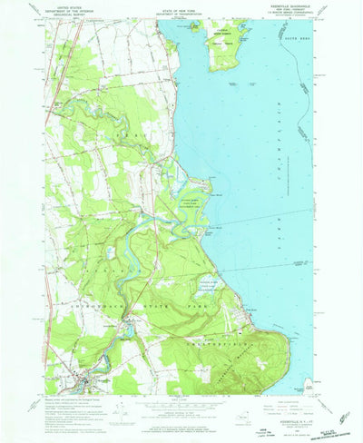 United States Geological Survey Keeseville, NY-VT (1966, 24000-Scale) digital map